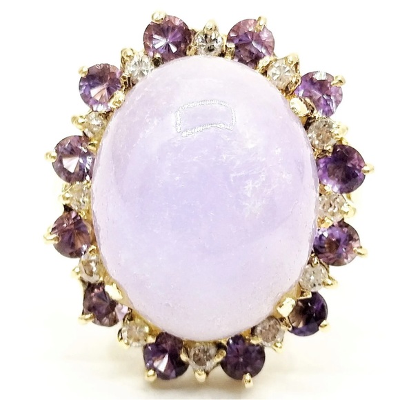 Jewelry - Genuine  Yellow Gold Purple Ring, Jewelry